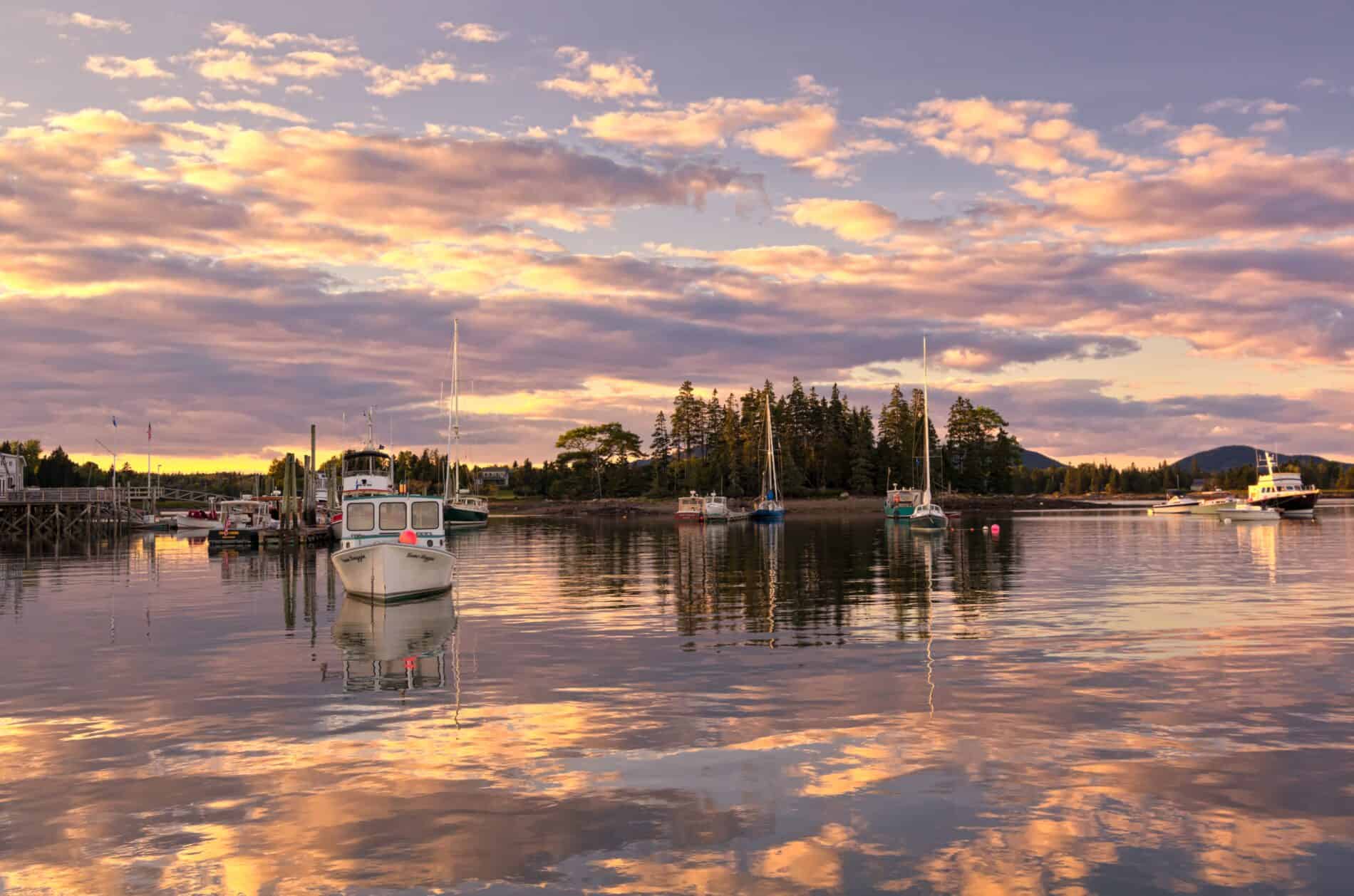 Bernard Harbor at Sunset