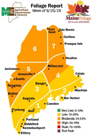 Maine fall foliage map week 3