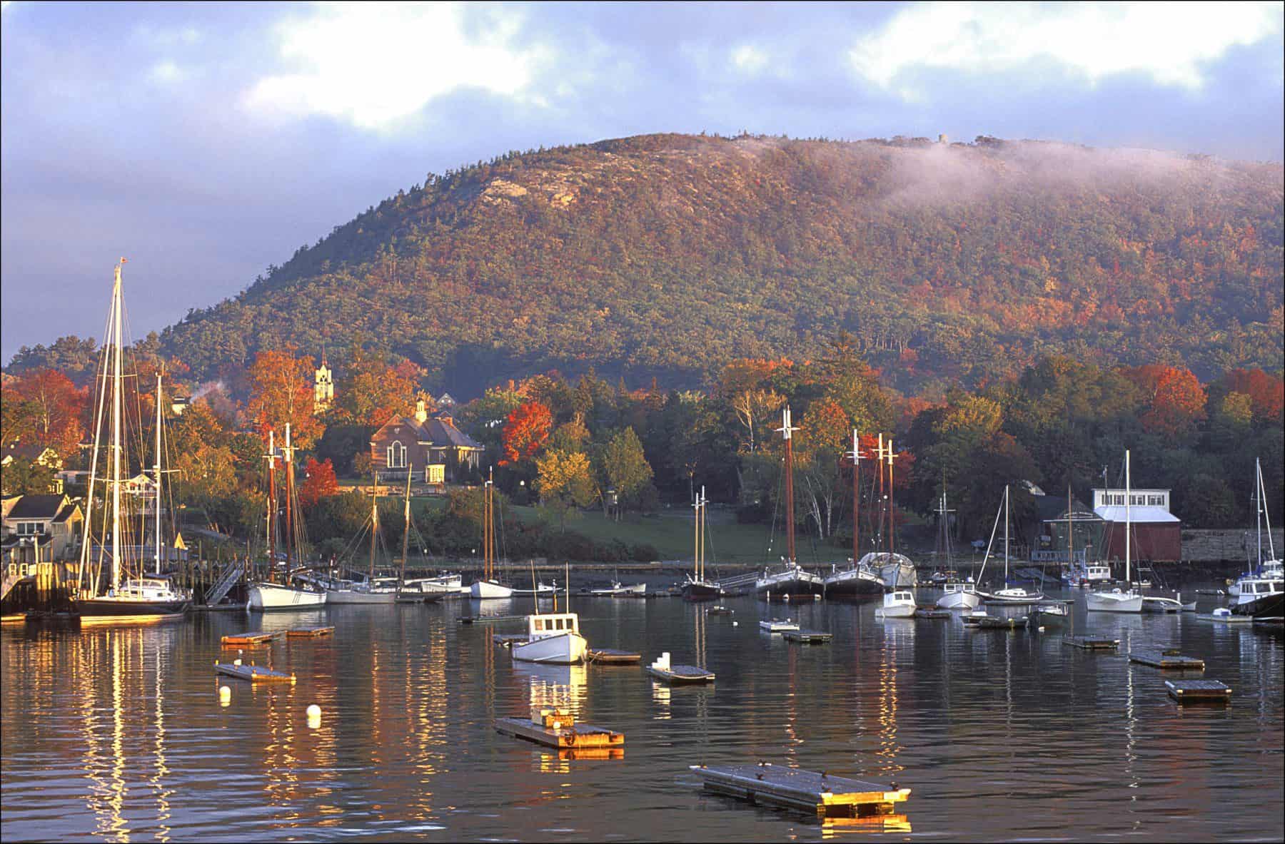 camden harbor-on-a-fall-morning