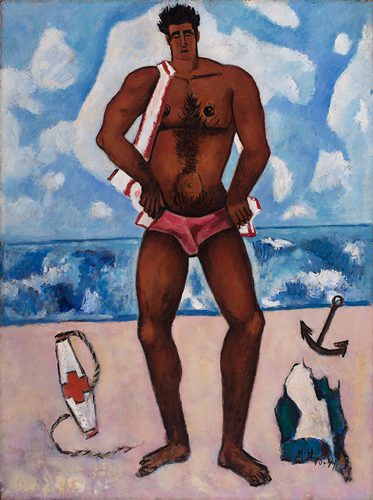 Canuck Yankee Lumberjack at Old Orchard Beach by Marsden Hartley