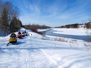 Snowmobiling in Maine