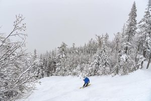 Maine downhill skiing in excellent conditions - click on the image above or link below to access more Maine winter images. 