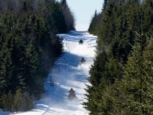 Snowmobiling in the Allagash - Click on the image above to access more Maine winter images.
