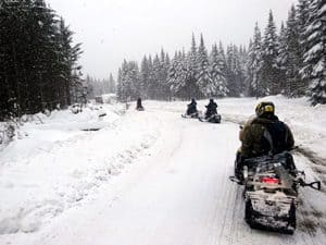 Snowmobiling in Rangeley, Maine  - Click on the image above to access more Maine winter images.
