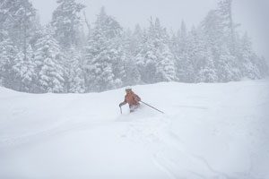 Sunday River blizzard skier - Click on the image above to access more Maine winter images.